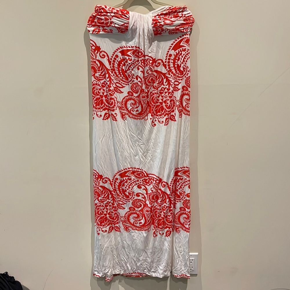 Rubber ducky strapless maxi dress